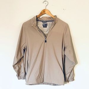 ADIDAS Tan Wind Breaker Women’s Size XL Pullover Quarter Zip